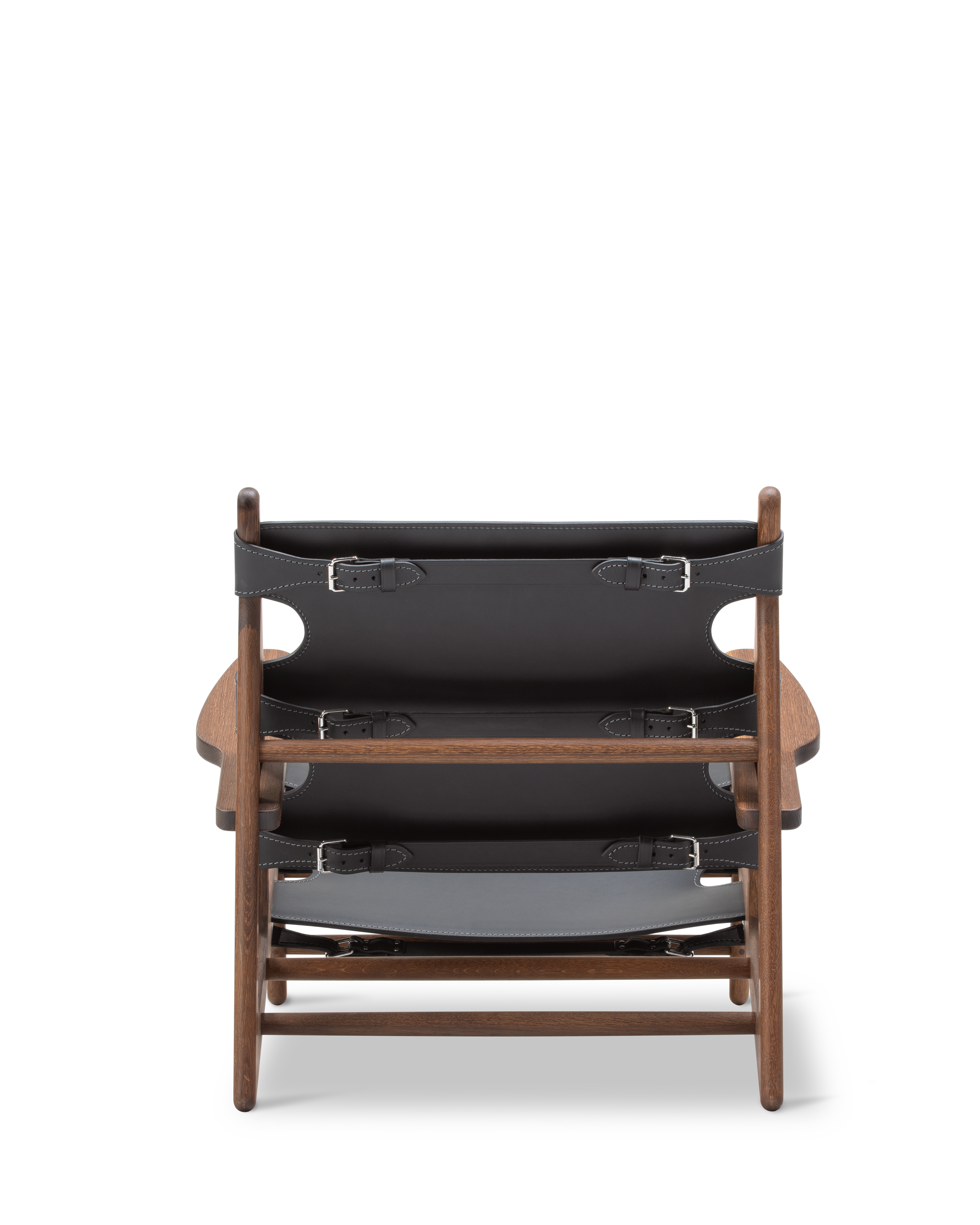 The Hunting Chair - Black leather / Smoked oak oiled