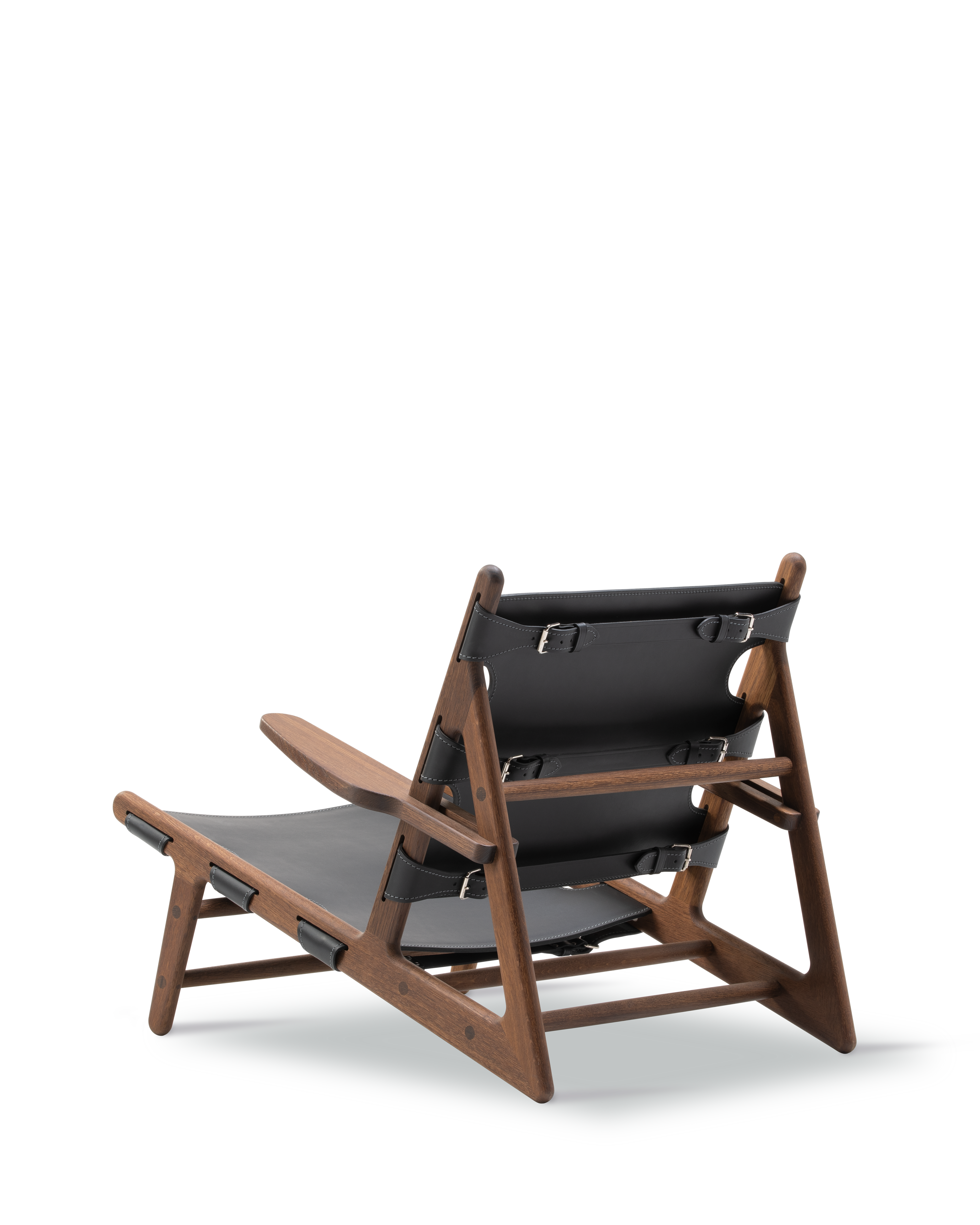 The Hunting Chair - Black leather / Smoked oak oiled