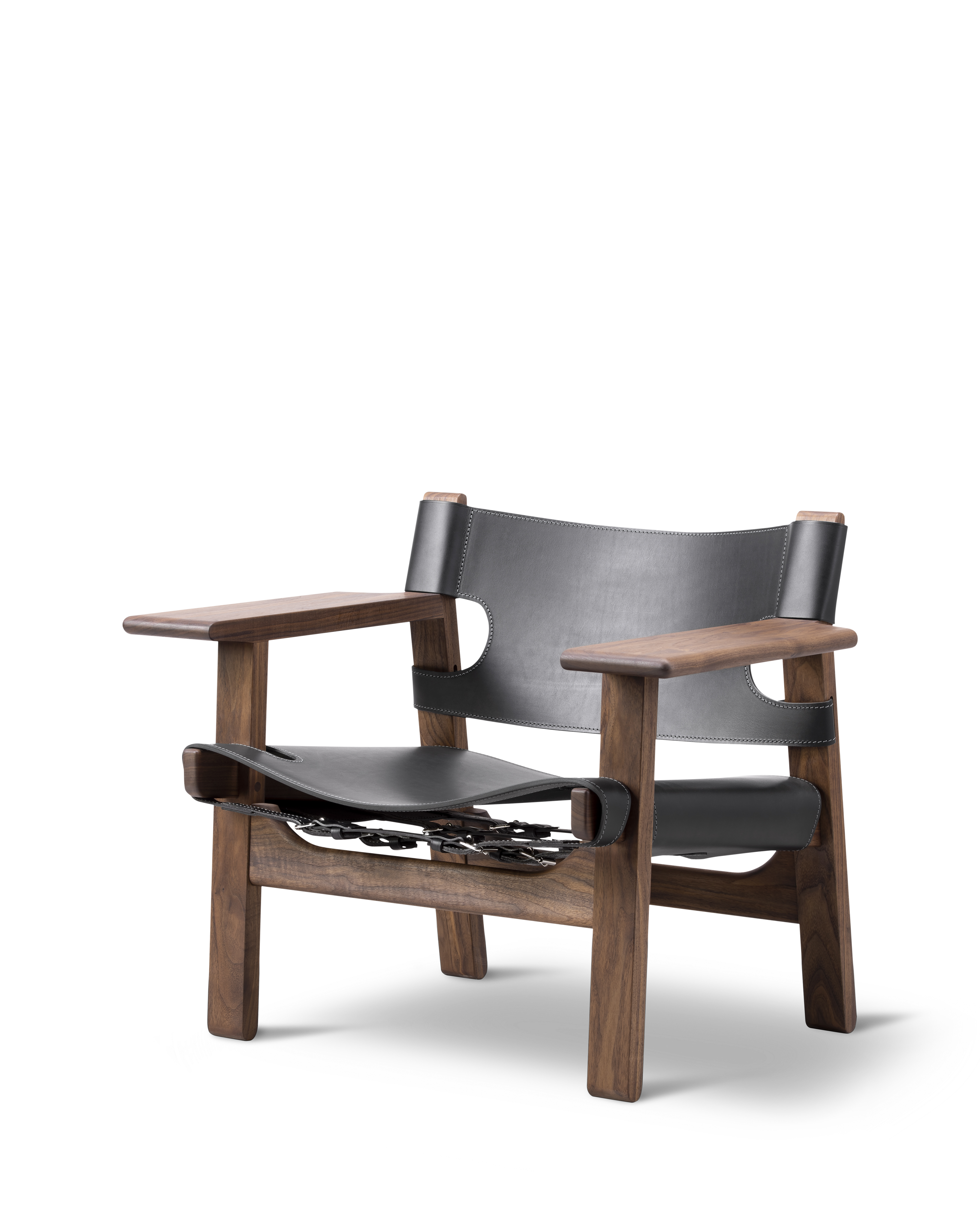 The Spanish Chair - Walnut / Black leather