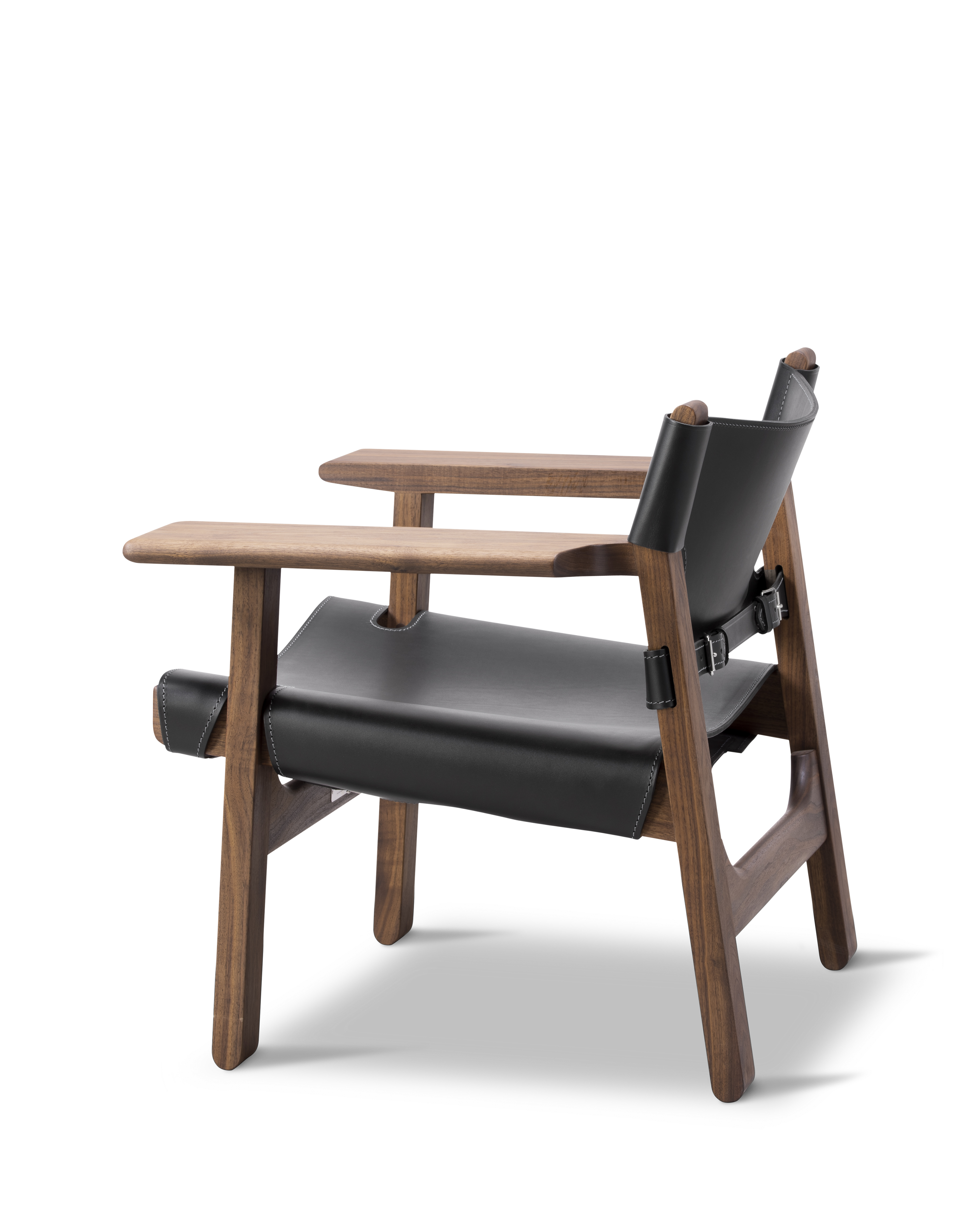 The Spanish Chair - Walnut / Black leather
