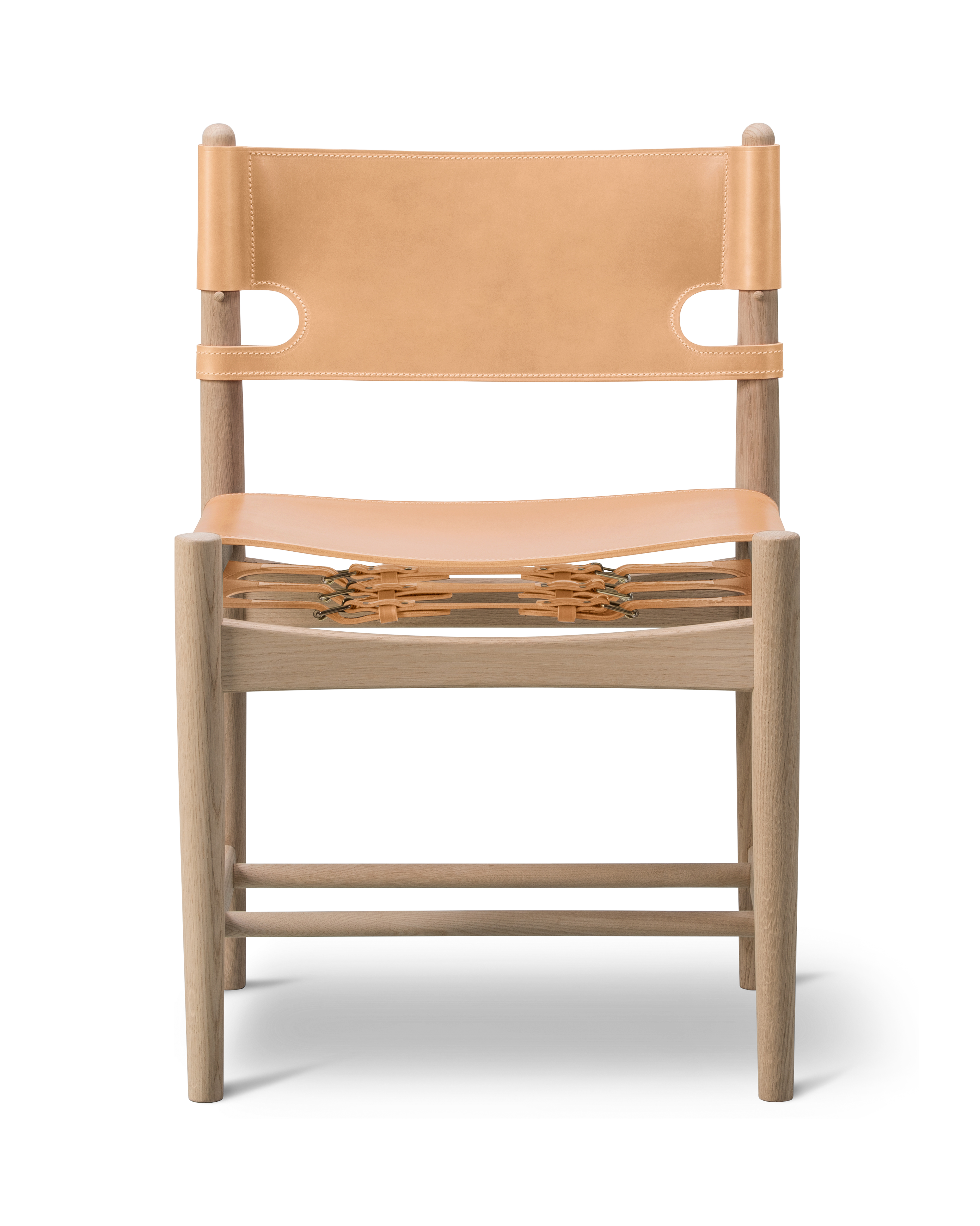 The Spanish Dining Chair - Natural leather / Oak soap