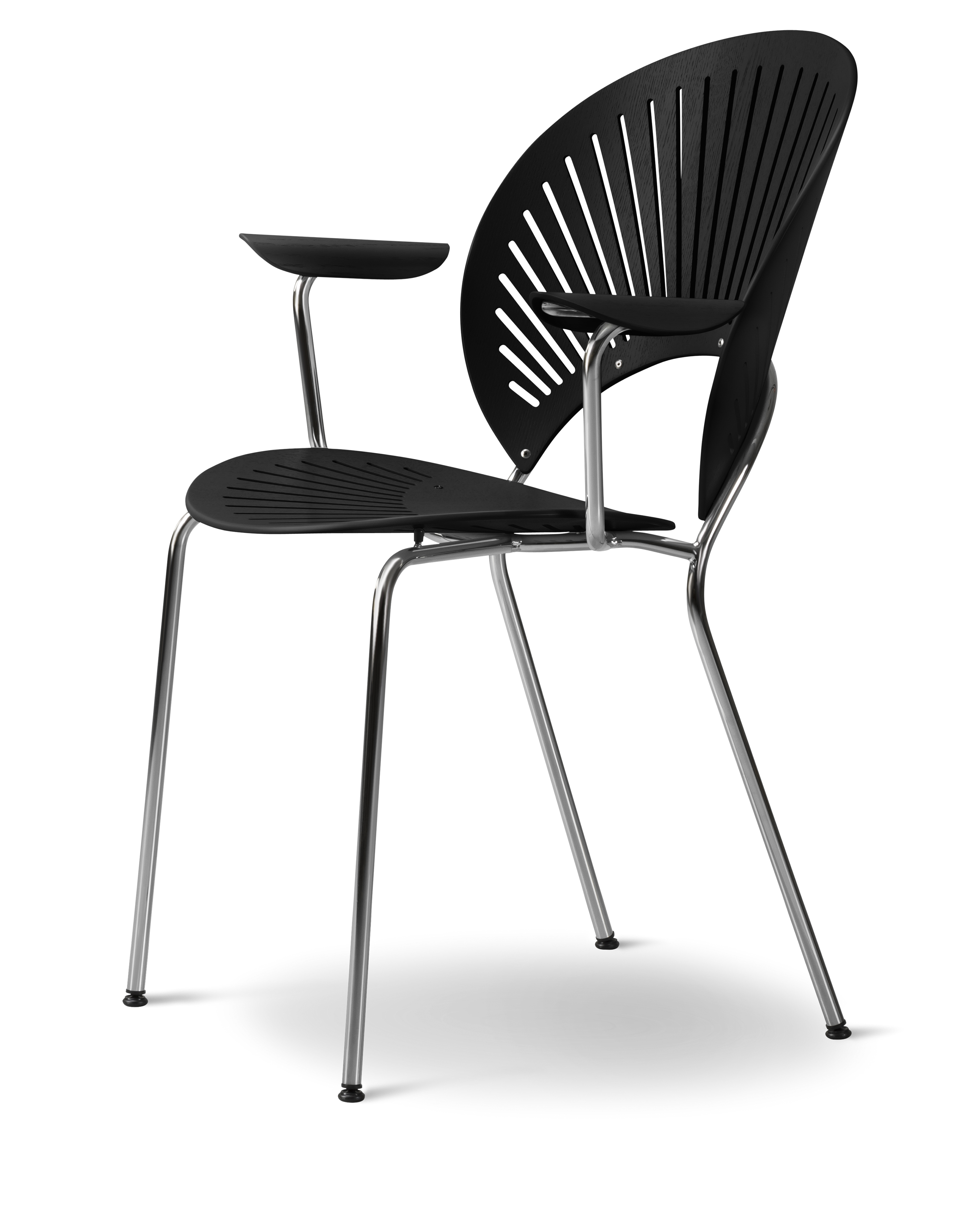 Trinidad Armchair  - Black Ash / Chrome frame