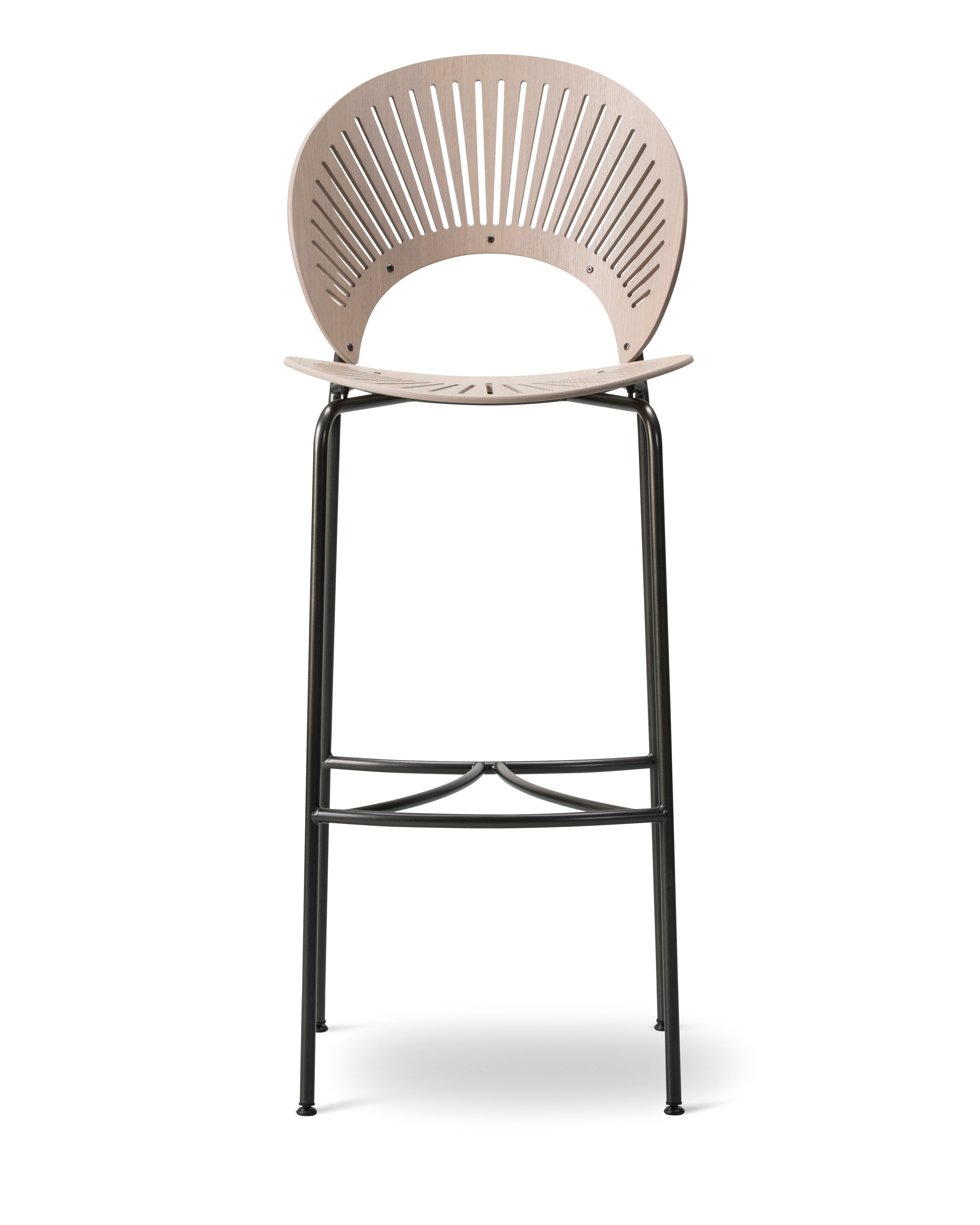 Trinidad Barstool - Light grey oak stained / Black frame