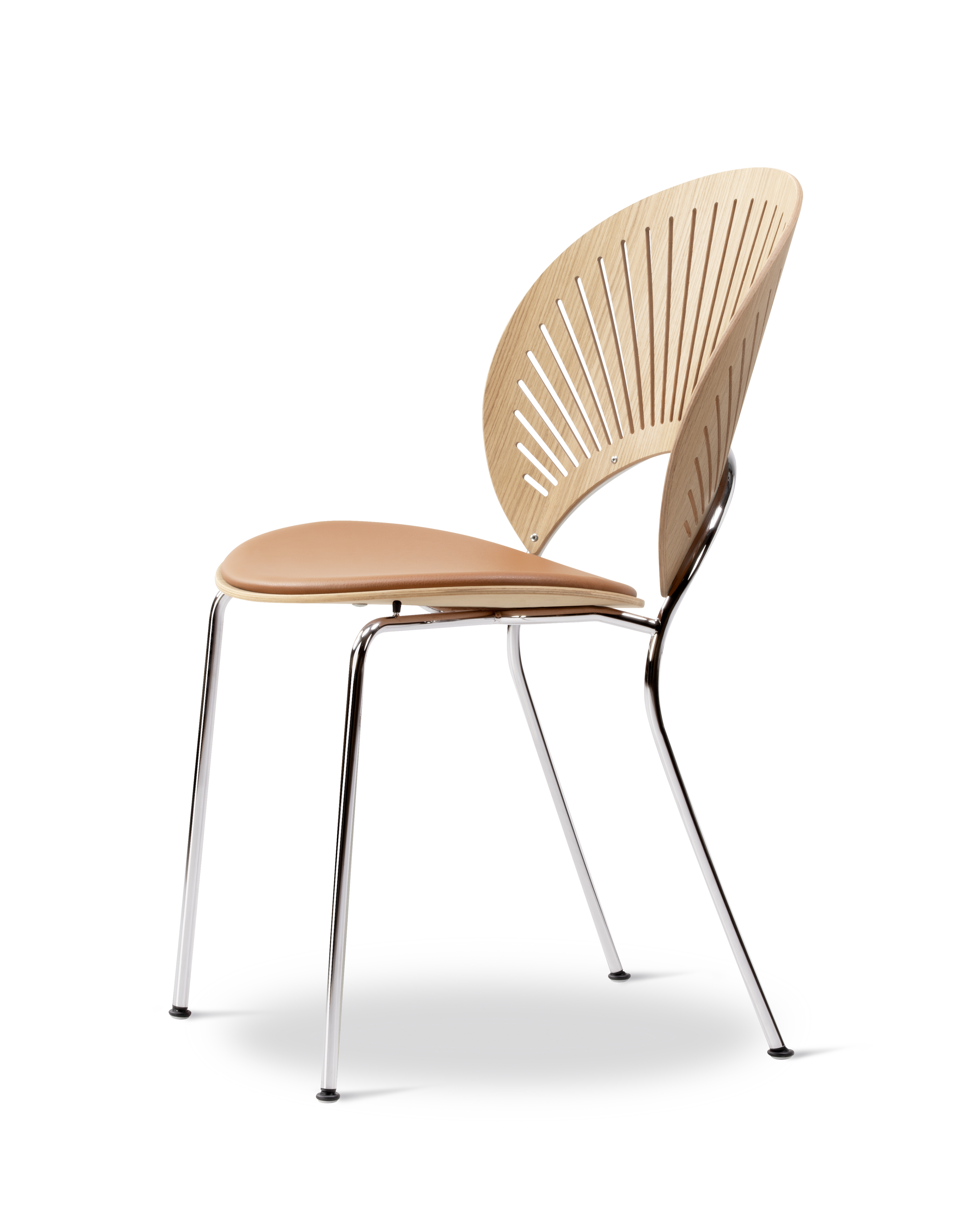 Trinidad Chair - Leather Omni 307 Cognac / Oak Oil /  Chrome