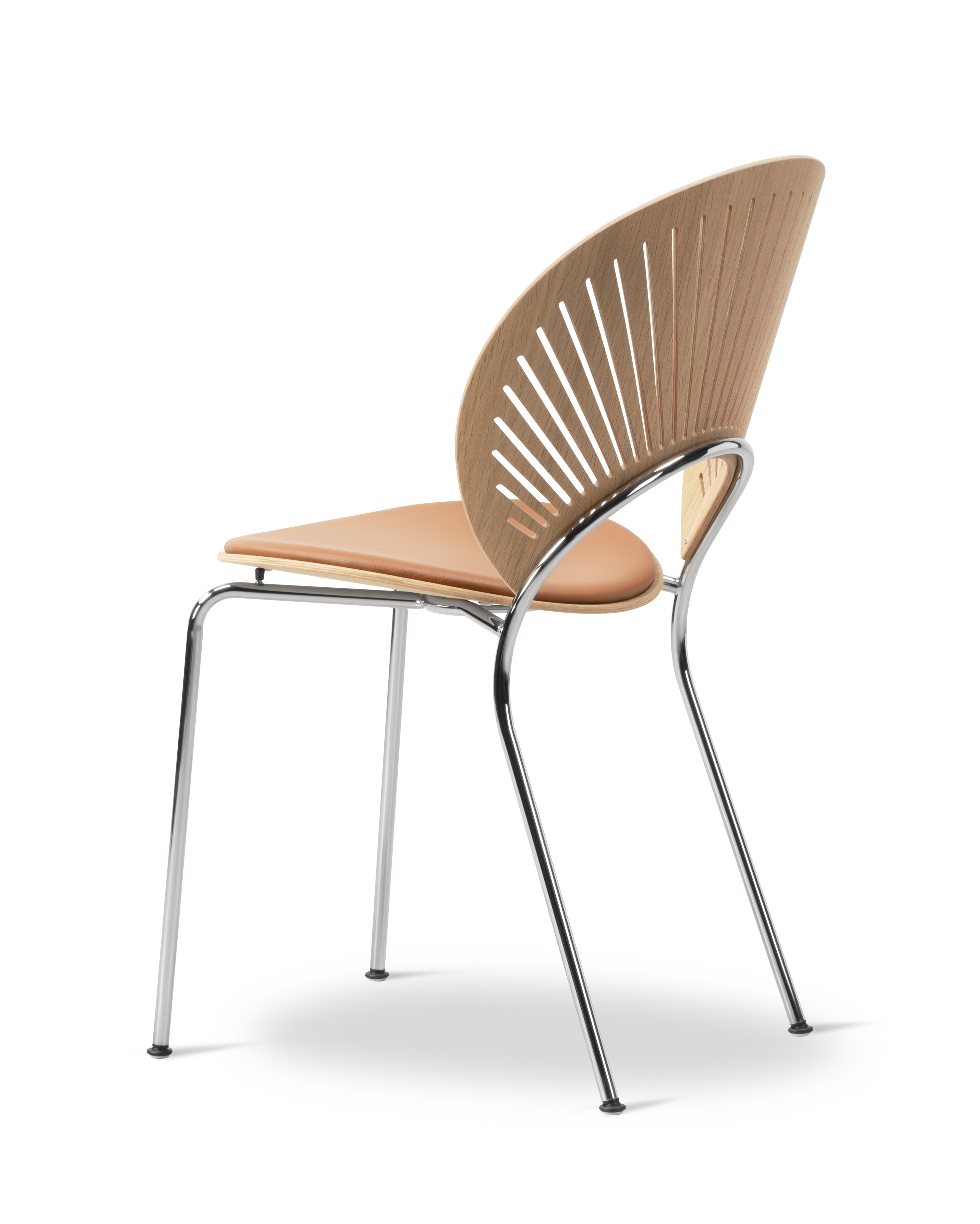 Trinidad Chair - Leather Omni 307 Cognac / Oak Oil /  Chrome