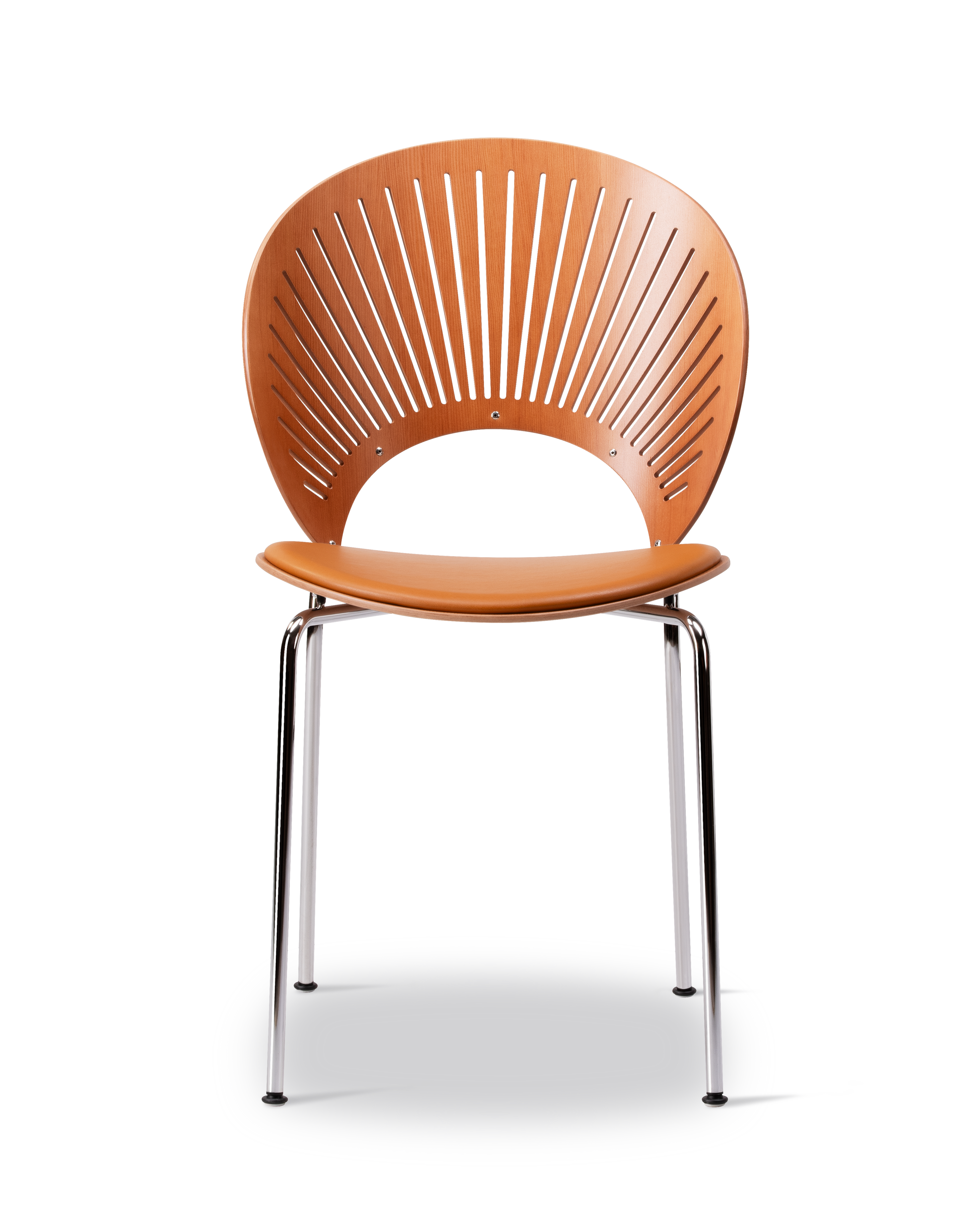 Trinidad Chair - Leather Trace 8870 Light Tan / Oregon Pine / Brushed Steel