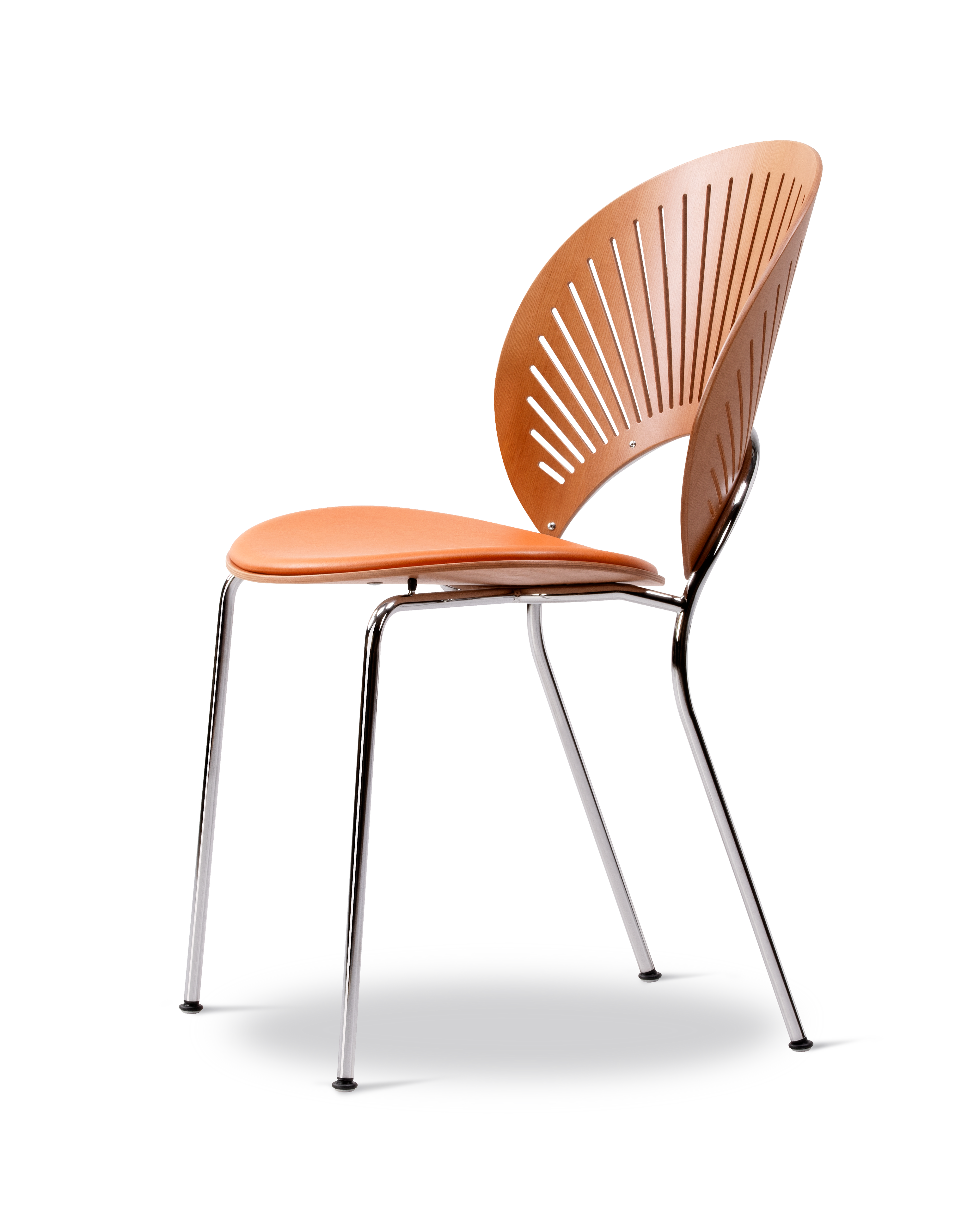 Trinidad Chair - Leather Trace 8870 Light Tan / Oregon Pine / Brushed Steel