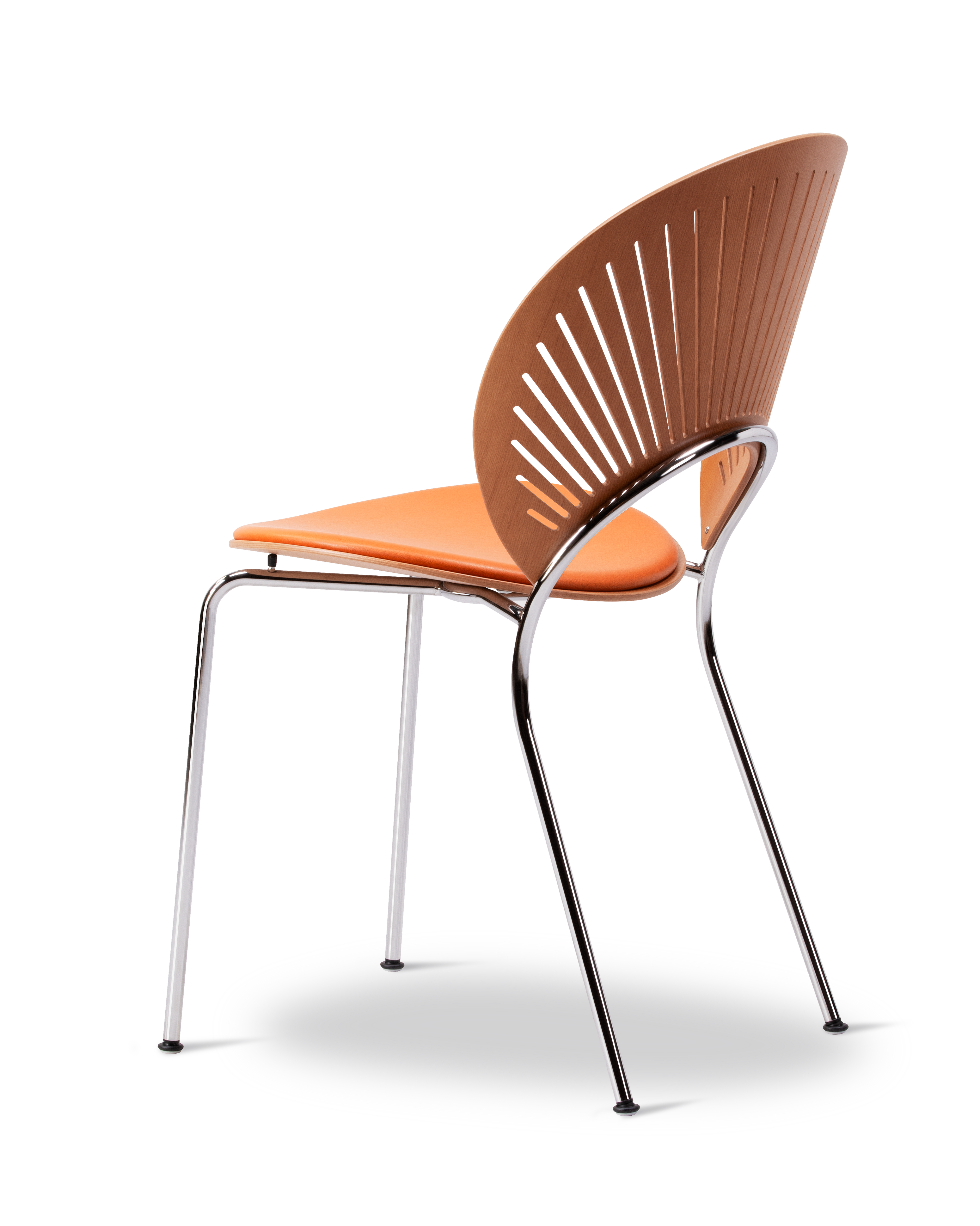 Trinidad Chair - Leather Trace 8870 Light Tan / Oregon Pine / Brushed Steel