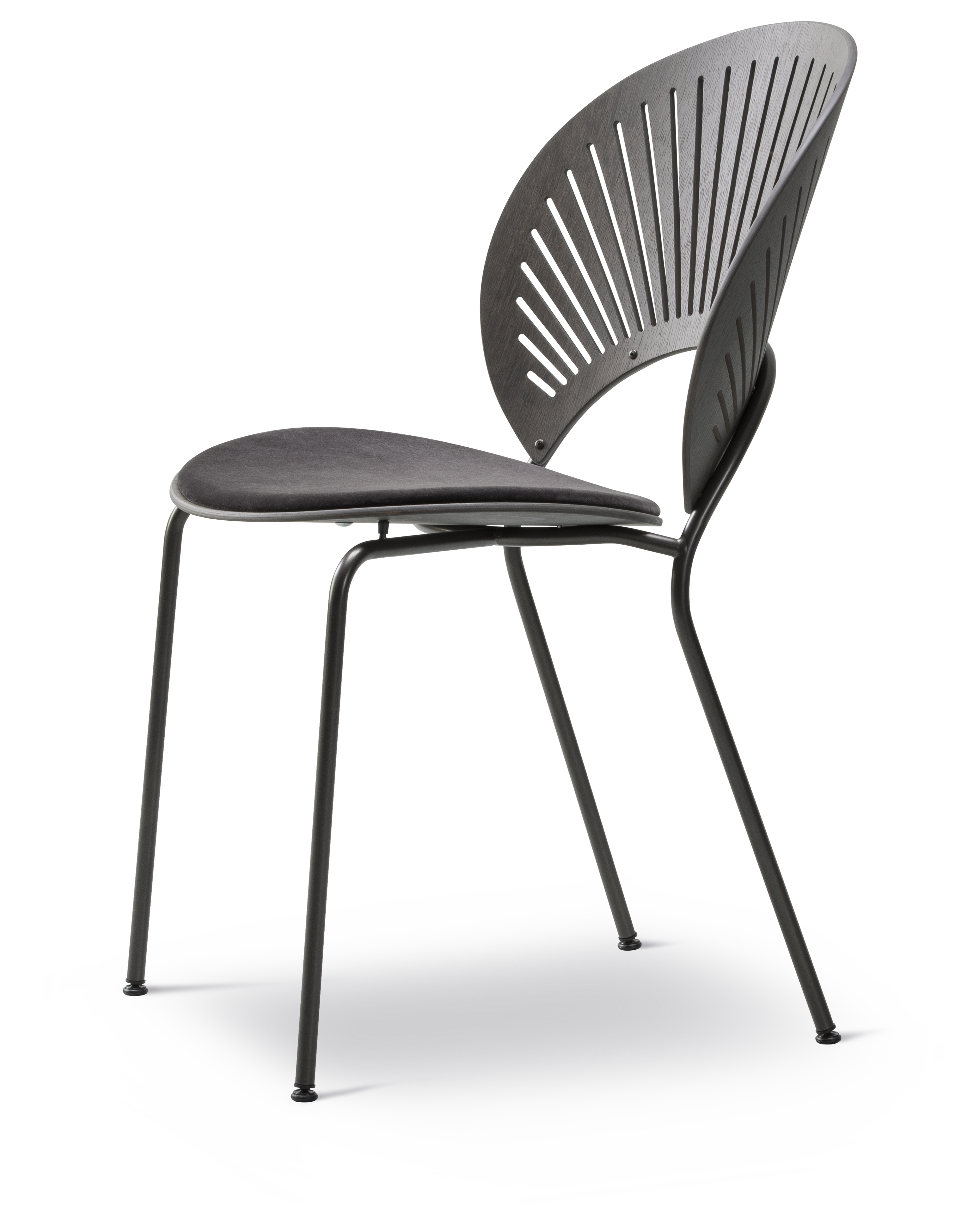Trinidad Chair - Leather Harald 192 / Ash black lacquered / Black frame