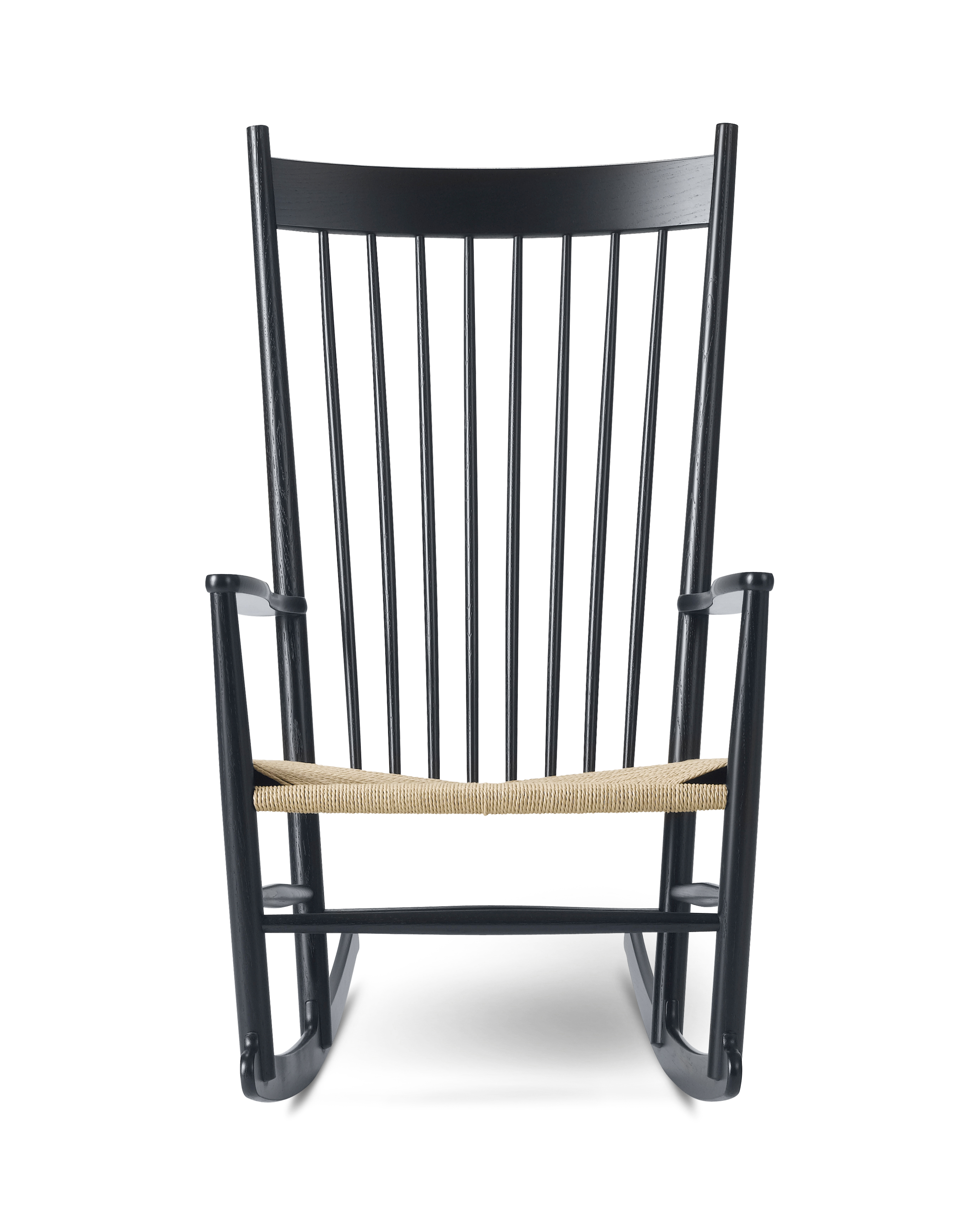 Wegner 16 Rocking Chair - Natural papercord / Black lacquered oak