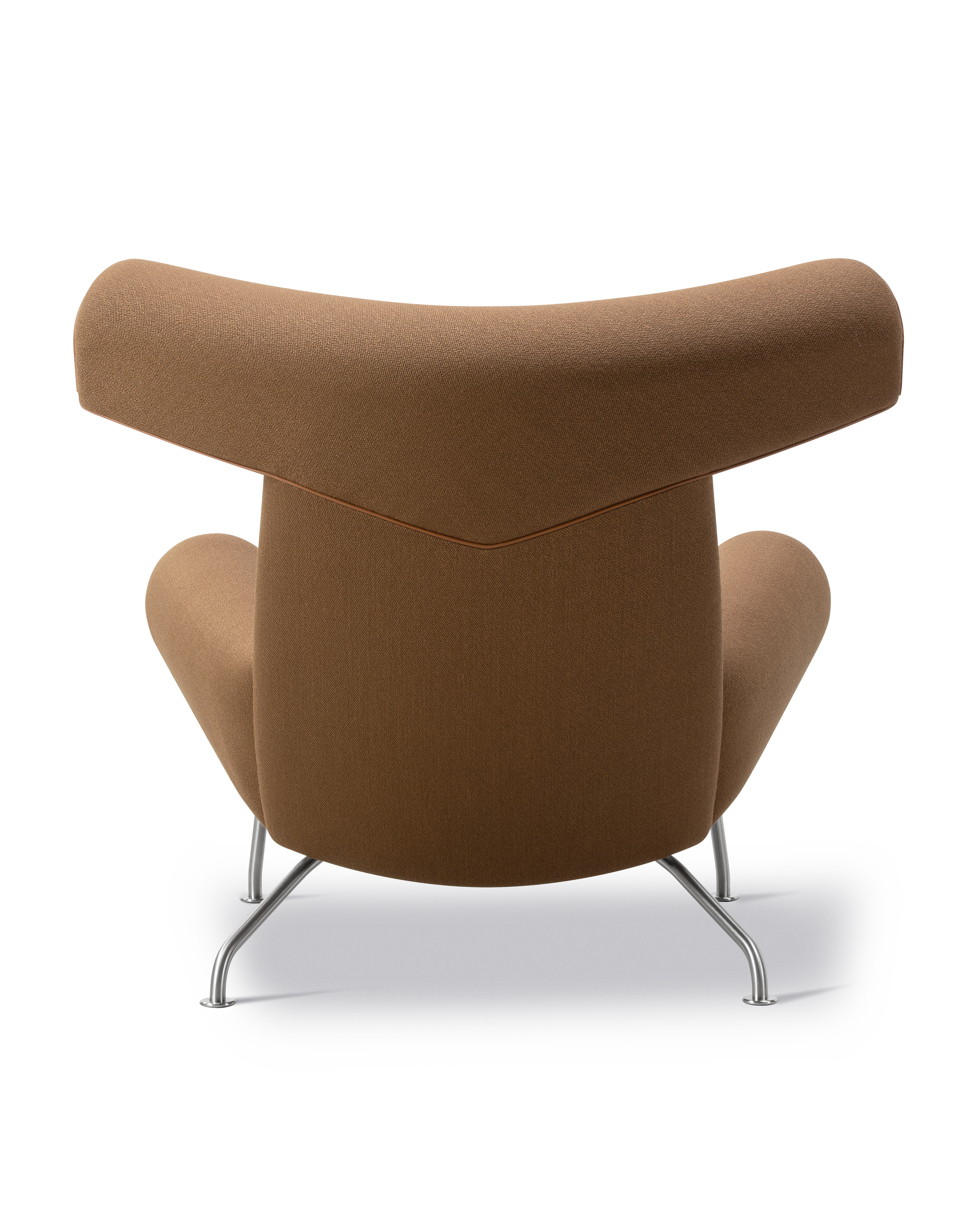 Wegner Ox Chair - Vidar 353 / Max 91 Nutshell / Brushed Aluminium frame