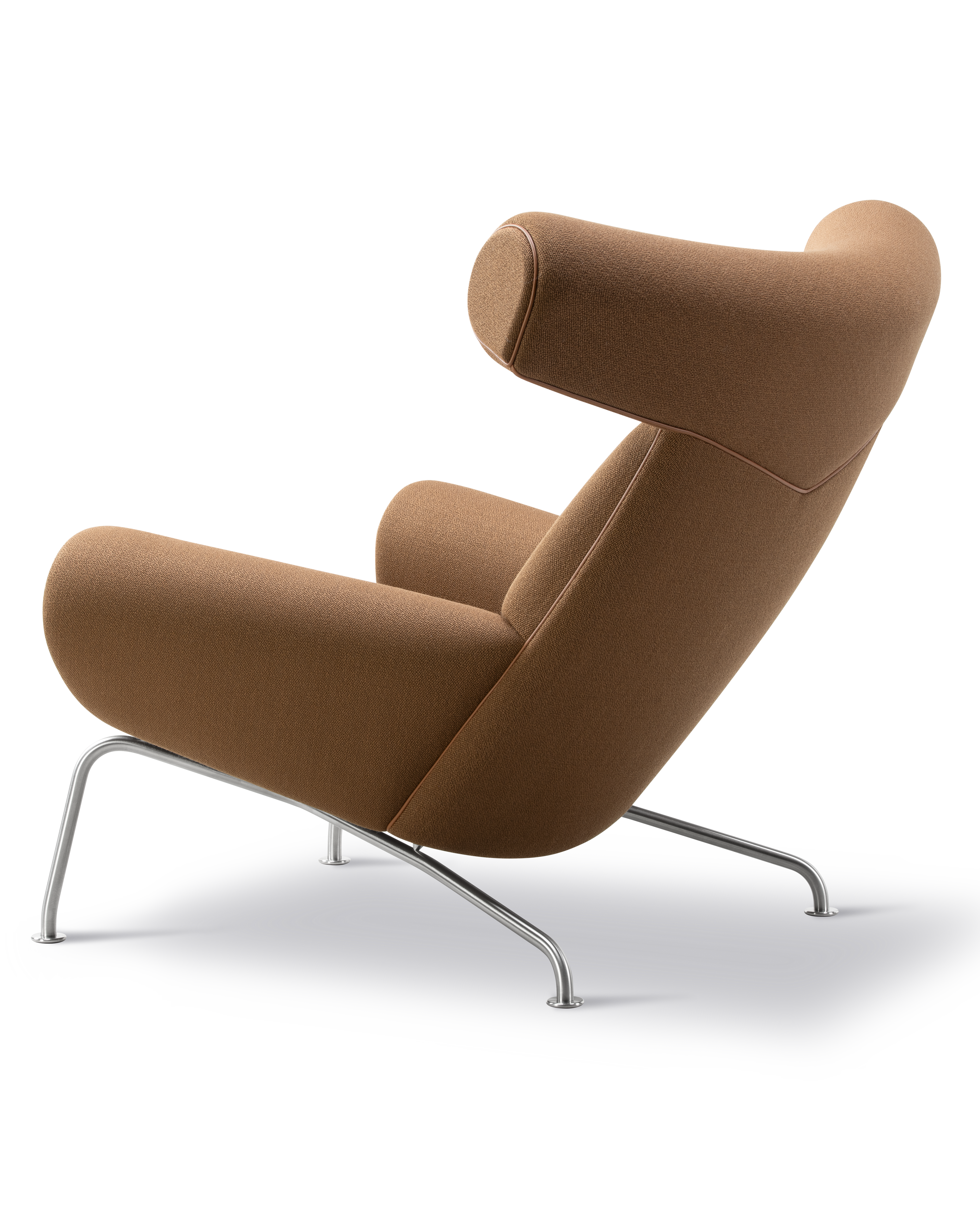 Wegner Ox Chair - Vidar 353 / Max 91 Nutshell / Brushed Aluminium frame