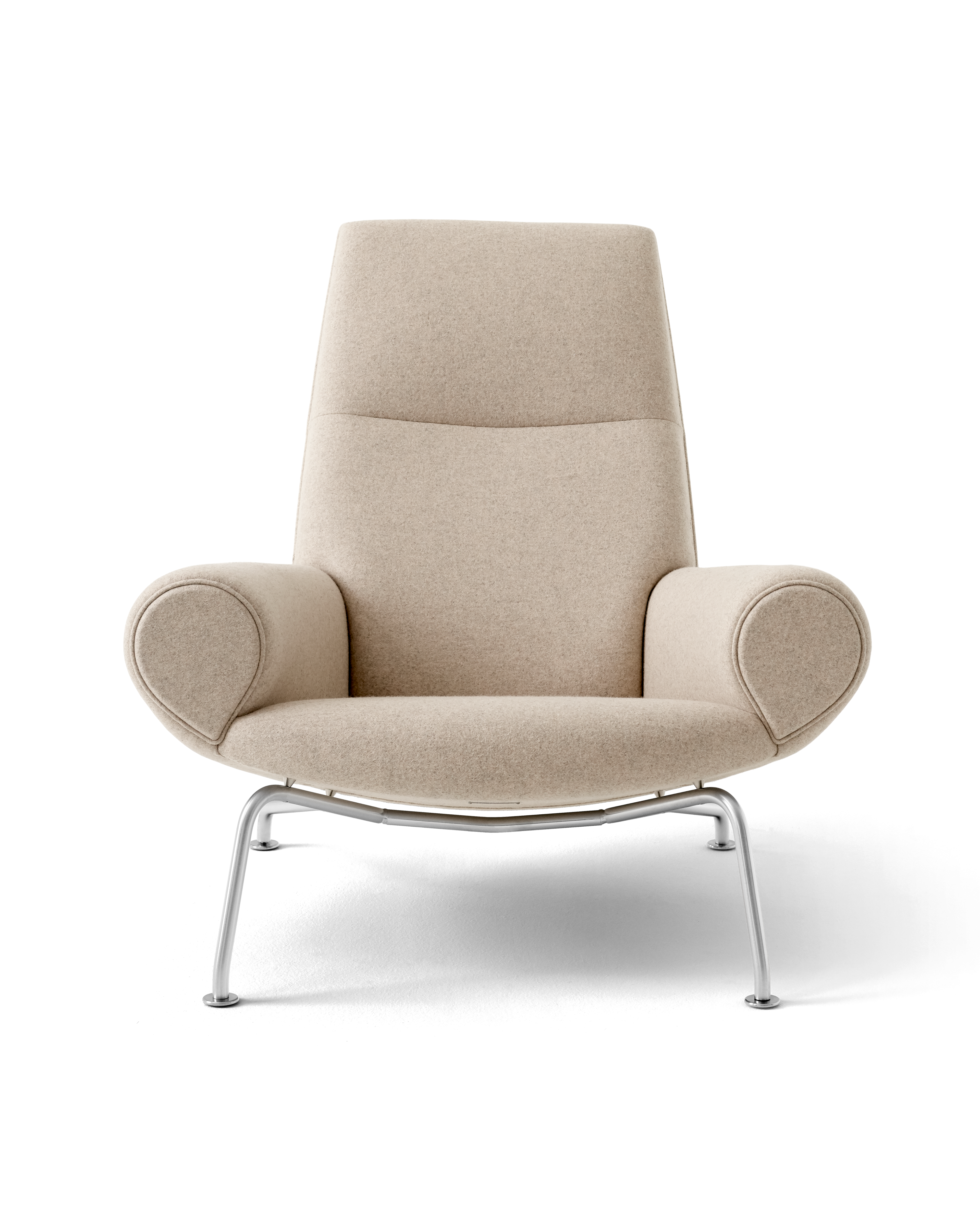 Wegner Queen Chair - Divina Melange 227 / Stel i børstet stål