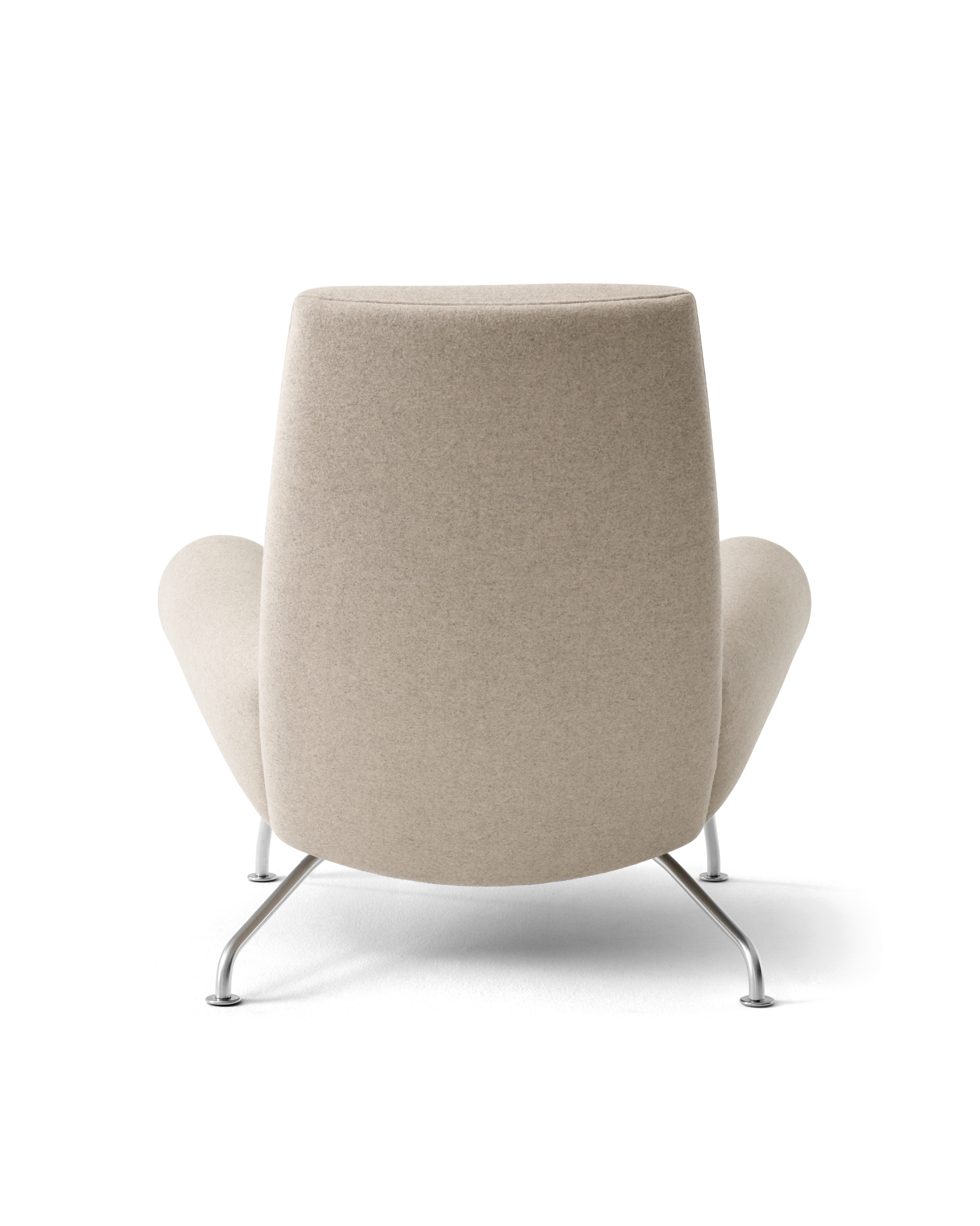 Wegner Queen Chair - Divina Melange 227 / Stel i børstet stål