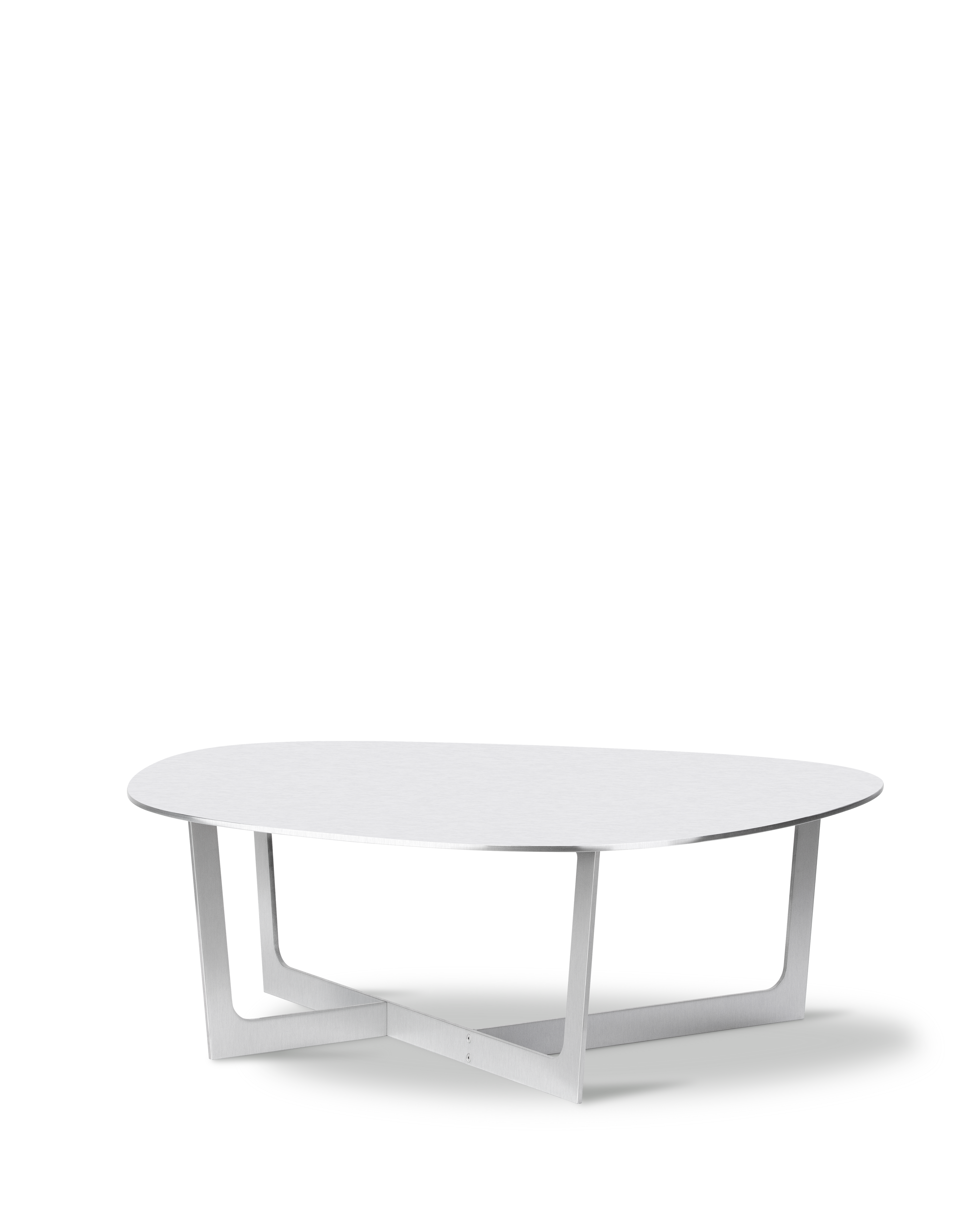 Insula Table - Brushed aluminium, clear matt powder coating
