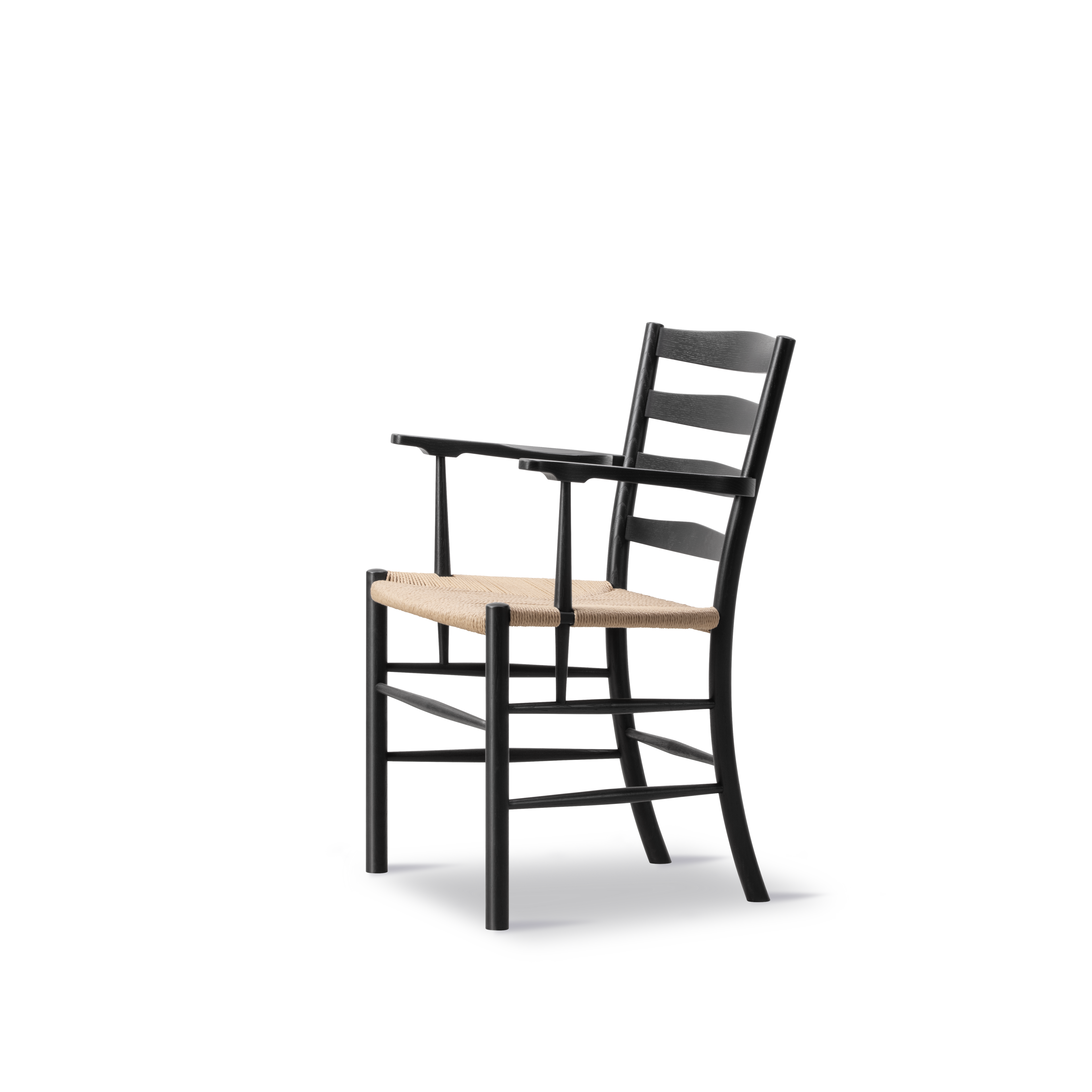 Klint Armchair - Natural Papercord / Black Lacquered Oak