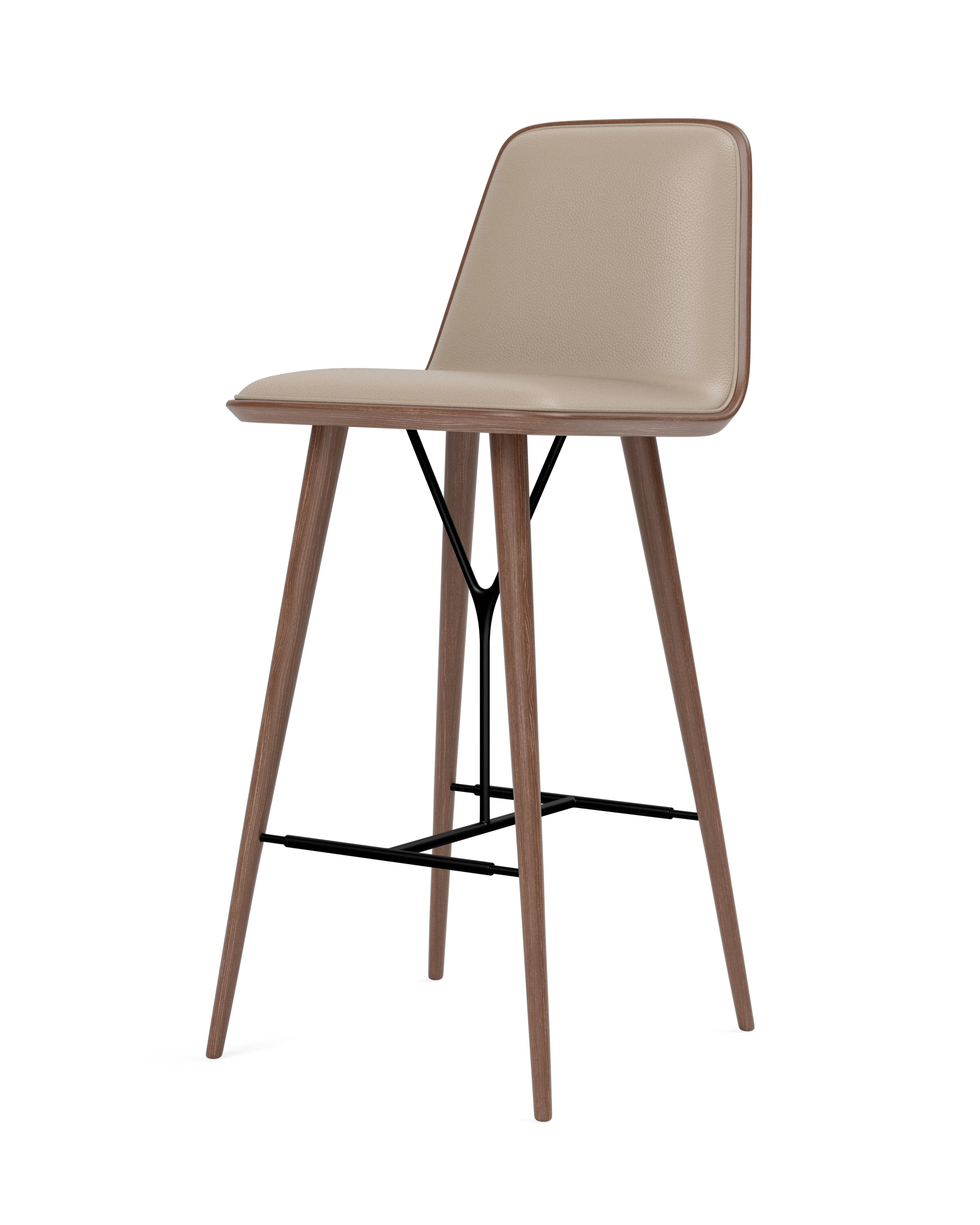 Space Copenhagen - Spine Wood Base Barstool