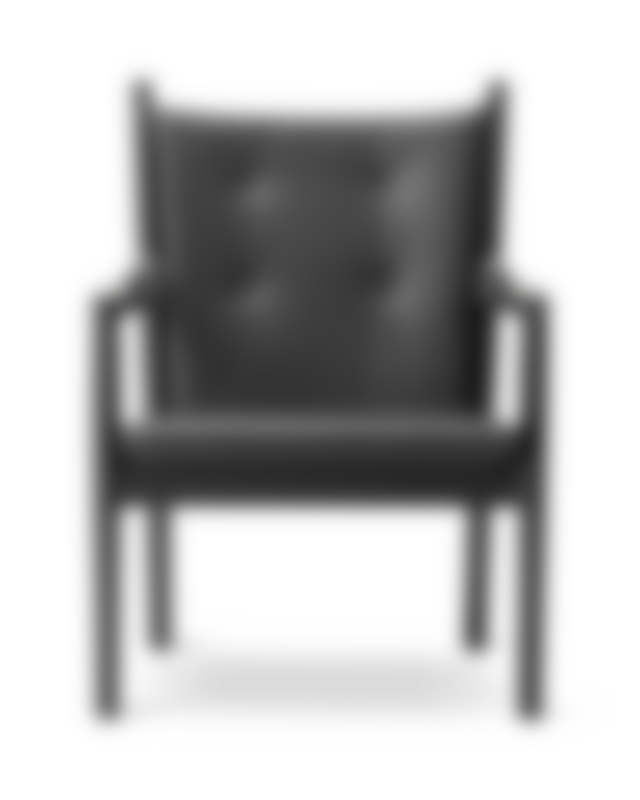 Wegner 1788 Lounge Chair - Leather 301 Omni / Black lacquered oak
