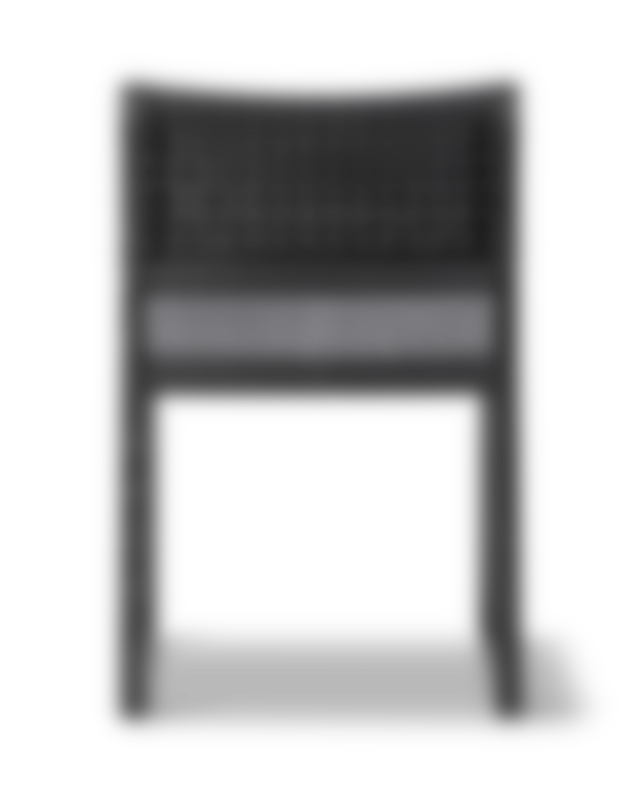 BM 61 Chair - Black linen webbing / Black lacquered oak