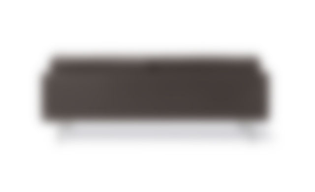 Calmo Sofa - Leather Omni 377, dark brown / Mat chrome