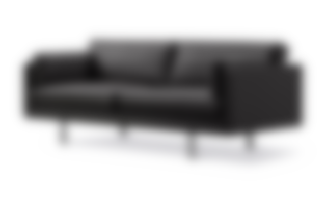 EJ220 Sofa - Leather 301 Omni / Brushed chrome