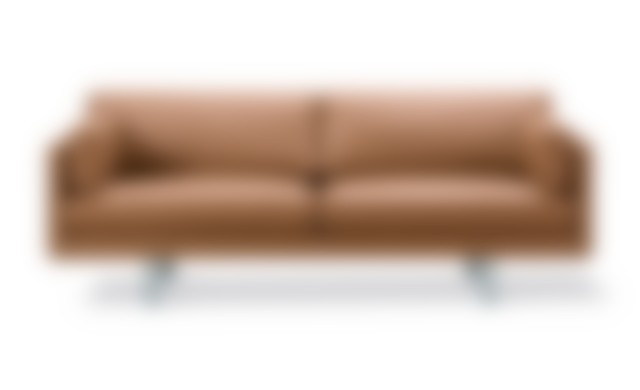 EJ220 Sofa - Leather Omni 307 Cognac / Brushed Chrome
