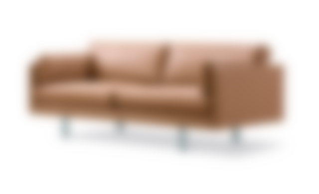 EJ220 Sofa - Leather Omni 307 Cognac / Brushed Chrome