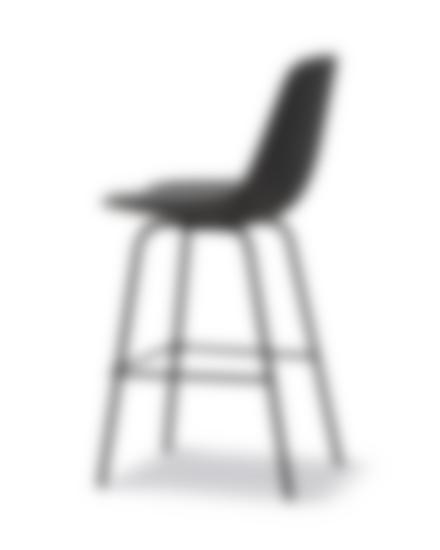 Eyes 4 Leg Barstool - Re-wool 198 / Black steel