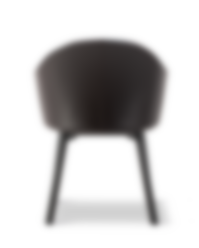 Gomo Armchair - Organic leather mocca / Black Laquered