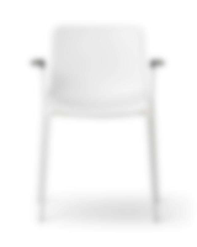 Pato 4 Leg Armchair - White / White frame