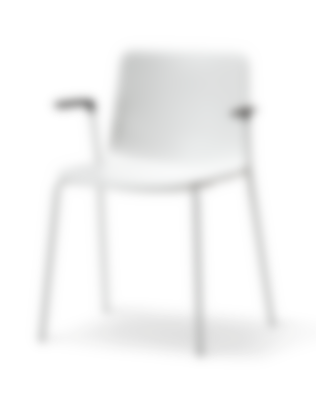 Pato 4 Leg Armchair - White / White frame