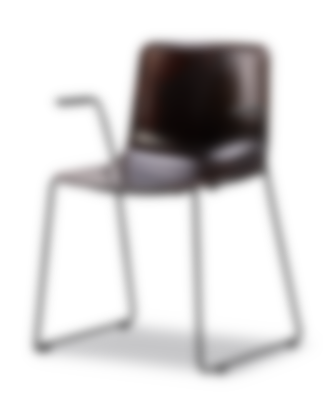 Pato Paper Sledge Armchair - Papershell / Black