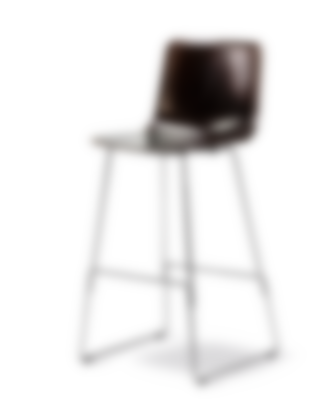 Pato Paper Sledge Barstool - Papershell / Chrome