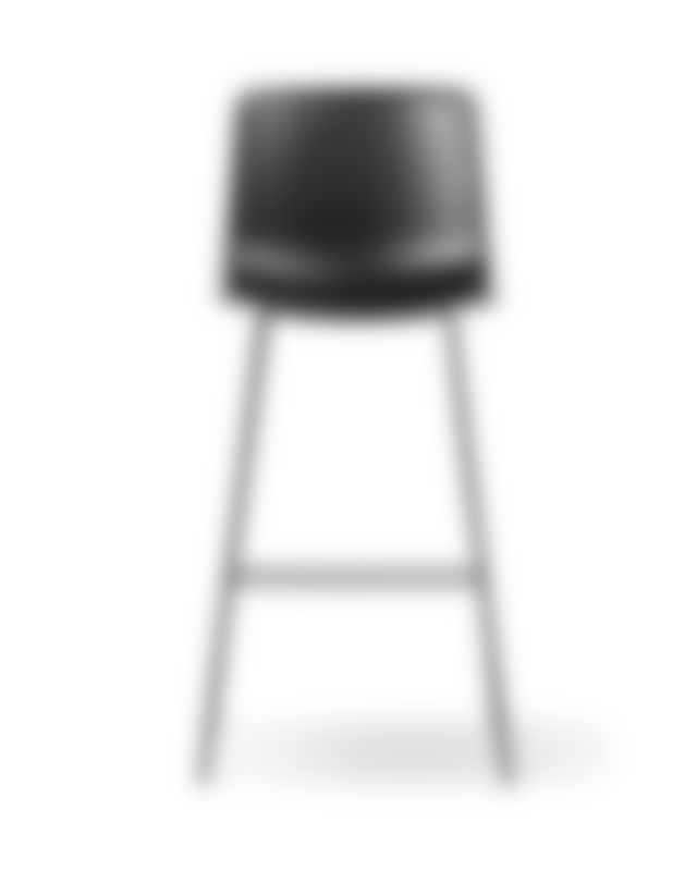 Pato Sledge Barstool - Black / Black frame