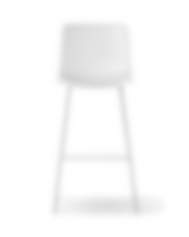 Pato Sledge Barstool - Hvid / Hvidt stel