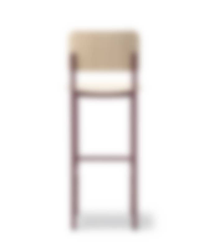 Plan Barstool - Oak lacquered / Bordeaux