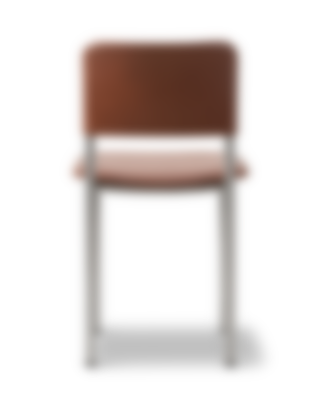 Plan Chair - Leather 92 Max Nutshell / Stel i børstet stål