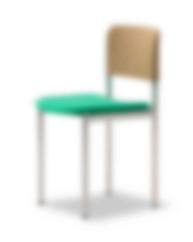 Plan Chair - Seat Vidar 923 / Back Vidar 333 / Brushed steel