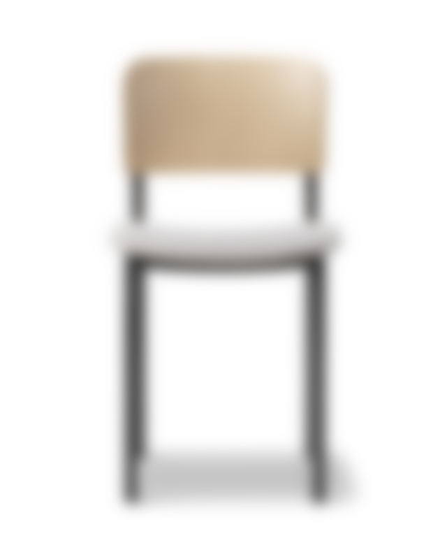 Plan Chair - Lacquered Oak / Re-wool 128 / Black steel frame