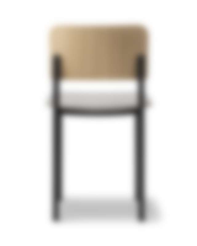 Plan Chair - Lacquered Oak / Re-wool 128 / Black steel frame
