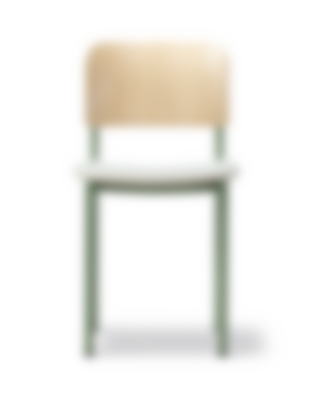 Plan Chair - Lacquered Oak / Steel Quartet924 / Modernist Green
