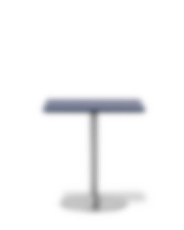 Plan Column Table - Fenix Laminat Bluefes 754 / Brushed steel (Height 73 cm)