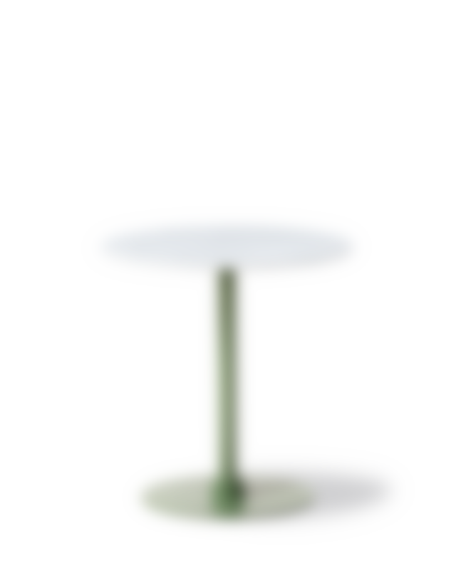 Plan Column Table - White Carrara / Modernist Green (Height 73 cm)