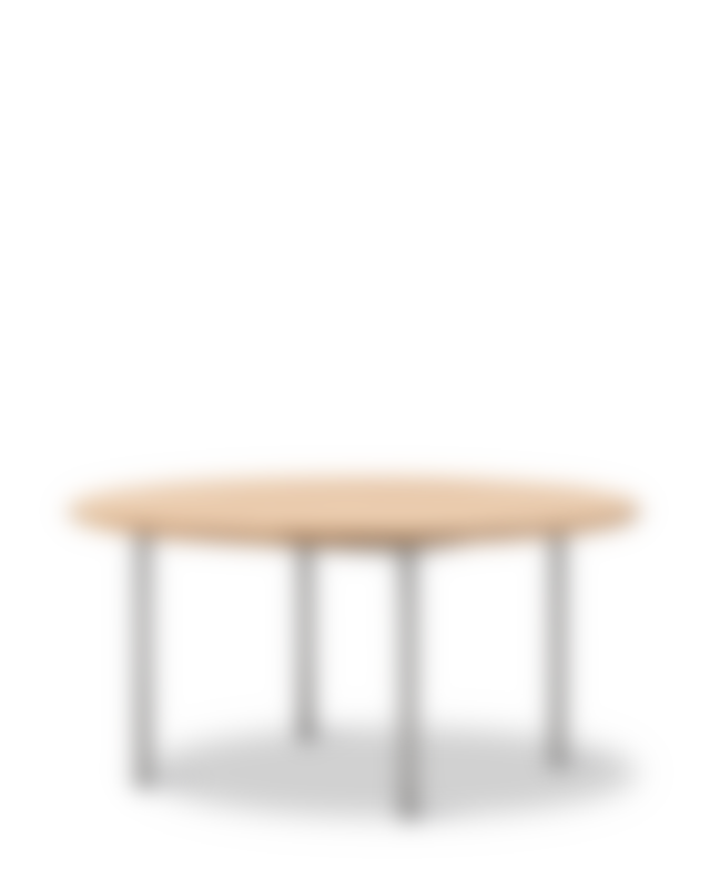 Plan Table - Oak light oil / Brushed steel frame