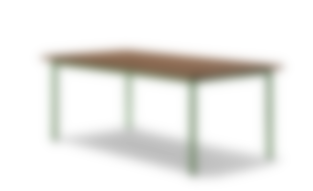 Plan Table - Røget eg / Stel i modernist green 