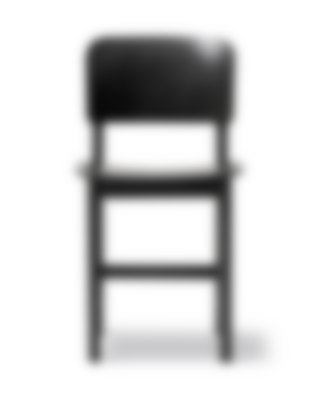 Plan Wood Chair - Oak black lacquered