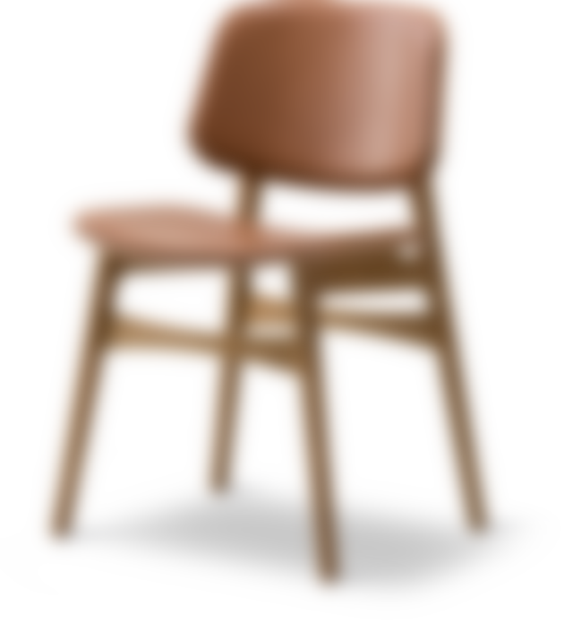 Søborg Chair - Leather 91 Nutshell / Oak oil