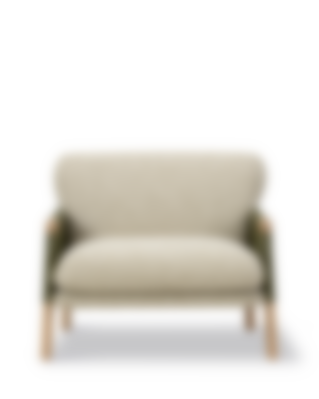 Savannah Lounge Chair - Leather 814 Trace / Zero 0002 / Oak light oil