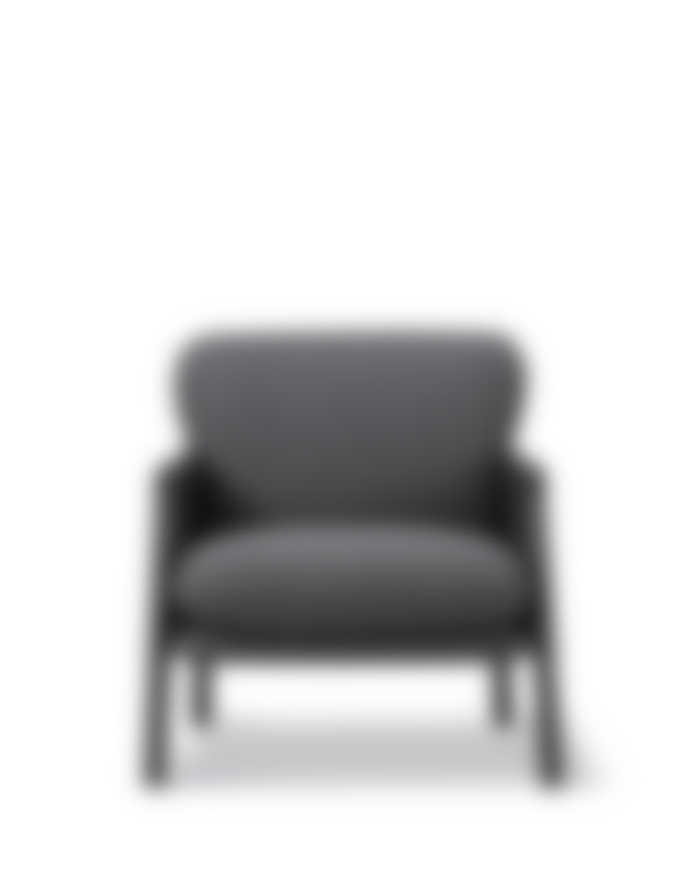 Savannah Chair Petit - Leather Max 98 / Re-wool 198 / Black lacquered oak