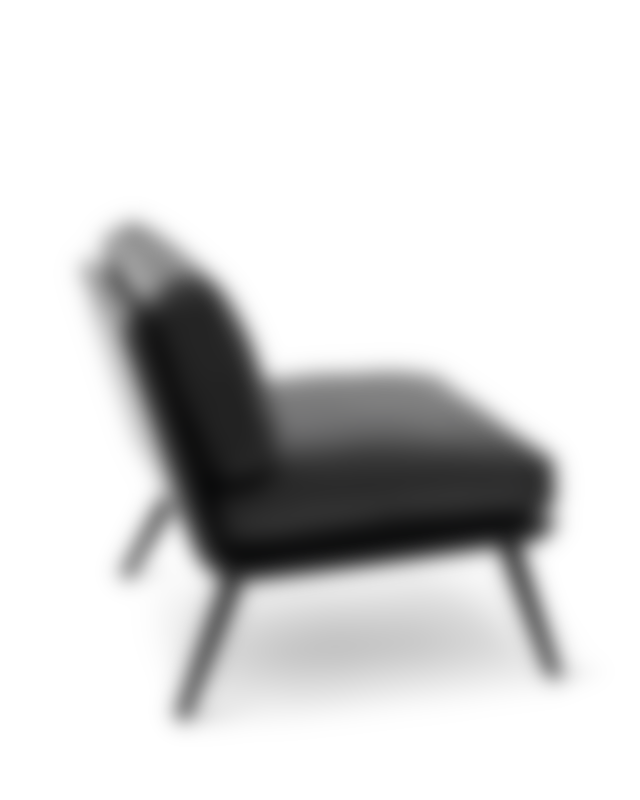 Spine Lounge Suite Chair - Leather 88 Primo / Black lacquered oak